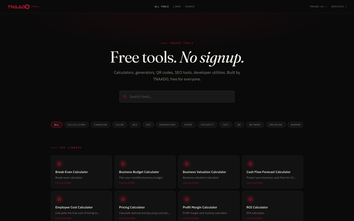 TNAADO Tools: built by TNAADO
